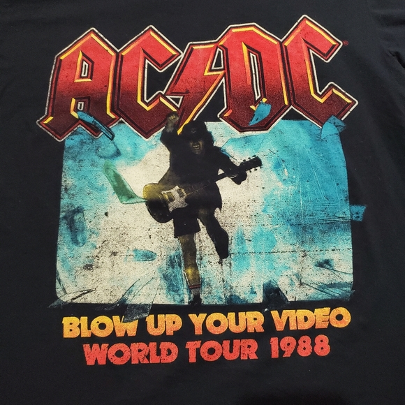 AC/DC "Blow Up Your Video" World Tour 1988 Band Tee - Picture 3 of 4